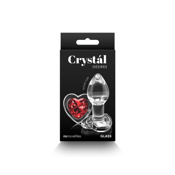 Стеклянная анальная пробка NS Novelties Crystal - Desires - Heart - Small