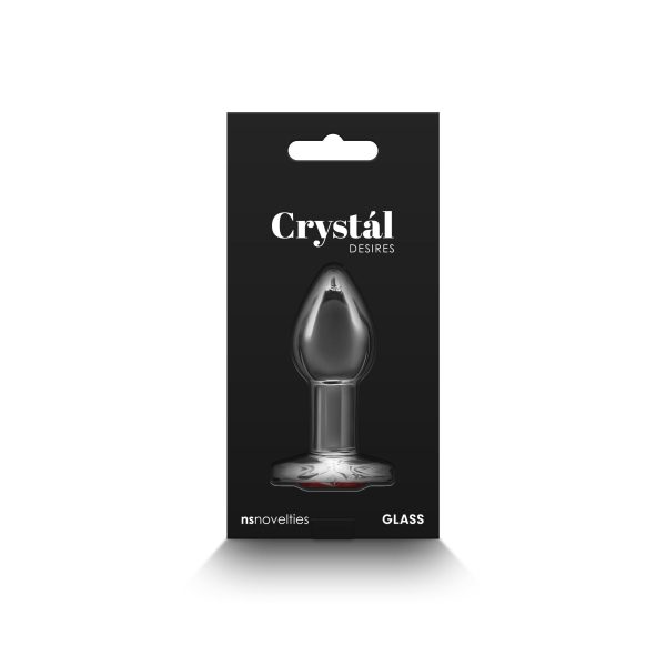 Стеклянная анальная пробка NS Novelties Crystal - Desires - Heart - Small