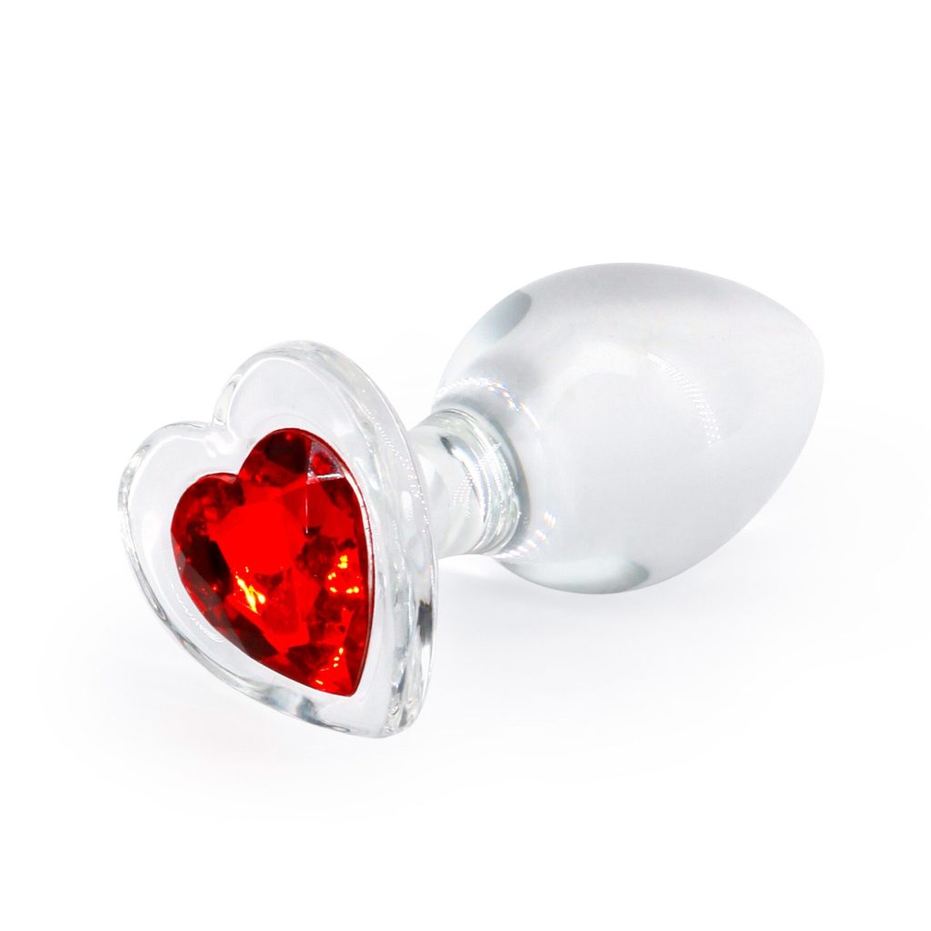 Стеклянная анальная пробка NS Novelties Crystal - Desires - Heart - Medium