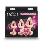 Набір анальних пробок NS Novelties Rear Assets - Trainer Kit - Rose - Heart