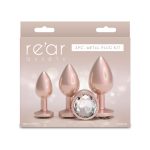 Набор анальных пробок NS Novelties Rear Assets - Trainer Kit - Iridescent Champagne - Clear Gem