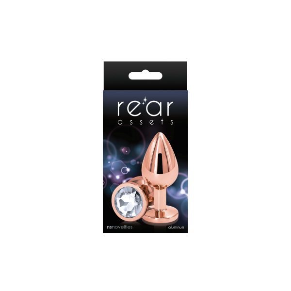Анальная пробка NS Novelties Rear Assets - Rose - Medium - Clear