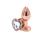 Анальная пробка NS Novelties Rear Assets - Rose Heart - Small - Clear
