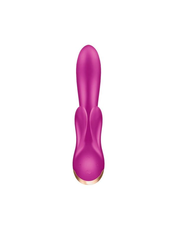 Смарт вибратор кролик с двойным отростком Satisfyer Double Flex