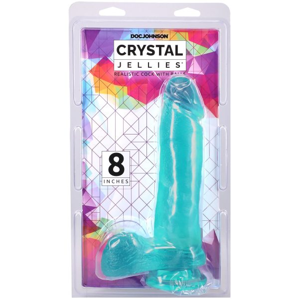 Фаллоимитатор Doc Johnson Crystal Jellies - 8 Inch Realistic Cock with Balls