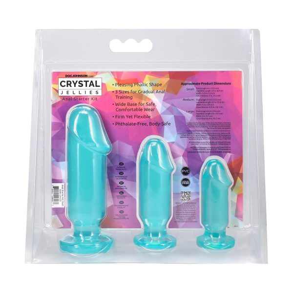 Набор анальных пробок Doc Johnson Crystal Jellies - Anal Starter Kit