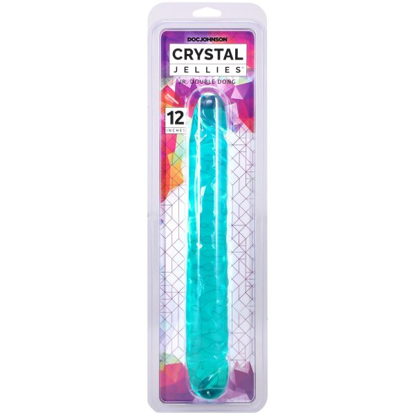 Фаллоимитатор двусторонний Doc Johnson Crystal Jellies 12" Jr. Double Dong