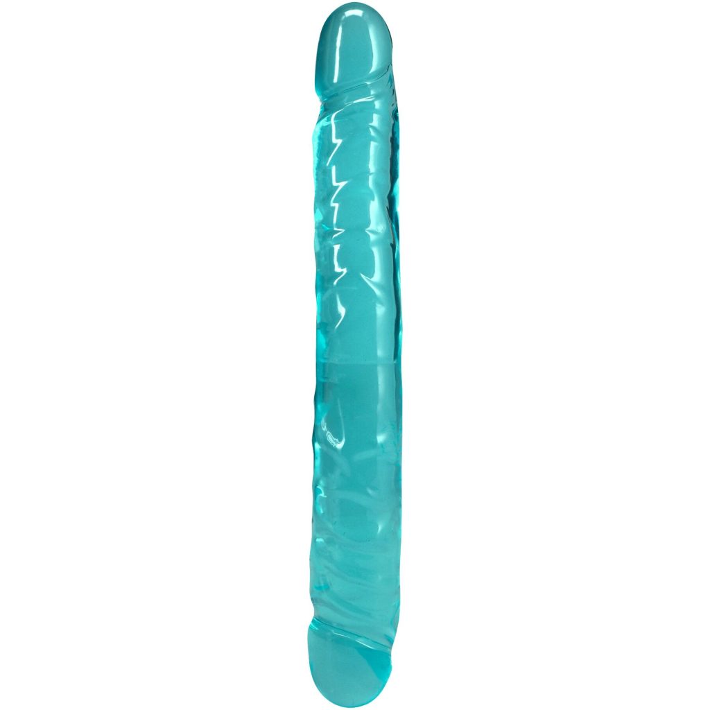Фаллоимитатор двусторонний Doc Johnson Crystal Jellies 12" Jr. Double Dong
