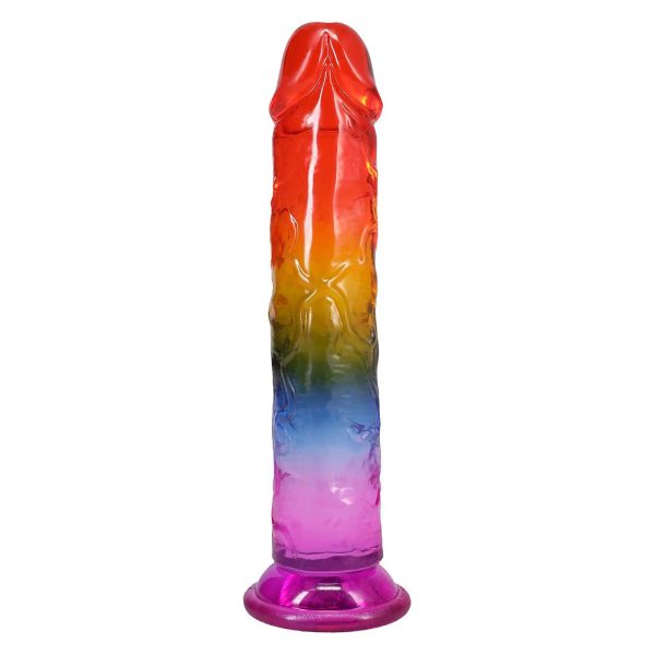 Фалоімітатор Doc Johnson Crystal Jellies - 8.5 Inch Сlassic Dong - Rainbow