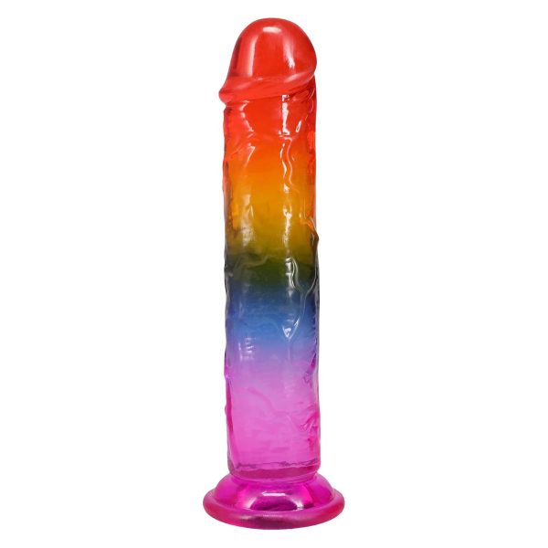 Фаллоимитатор Doc Johnson Crystal Jellies - 7.5 Inch Dong - Rainbow