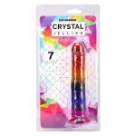 Фалоімітатор Doc Johnson Crystal Jellies - 7 Inch Сlassic Dong - Rainbow