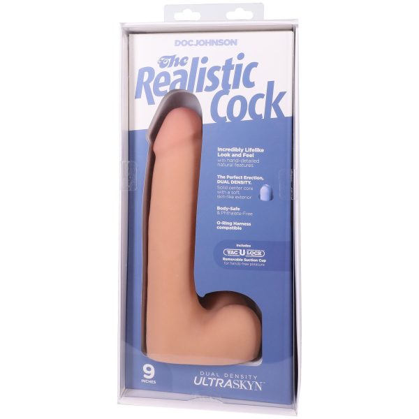Фаллоимитатор Doc Johnson The Realistic Cock ULTRASKYN - 9 Inch with Balls Vanilla