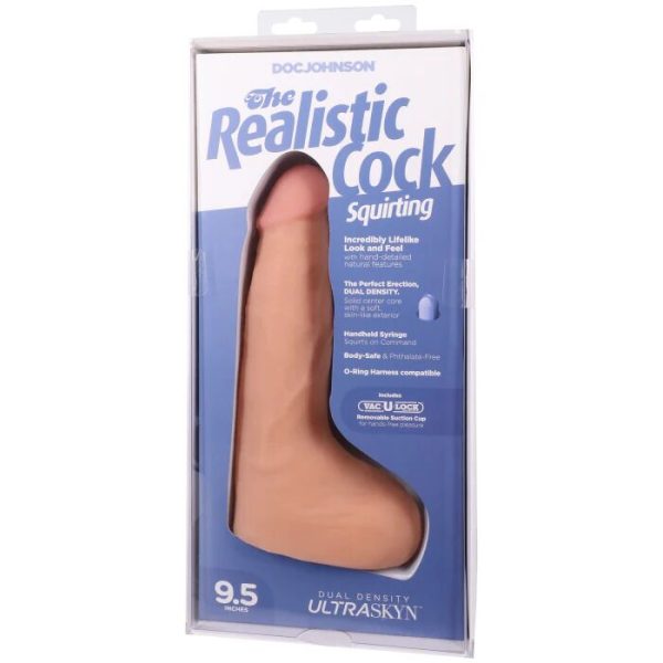 Фалоімітатор, що кінчає Doc Johnson The Realistic Cock ULTRASKYN - Squirting 9