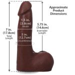 Фаллоимитатор Doc Johnson The Realistic Cock ULTRASKYN - 7 Inch with Balls Chocolate