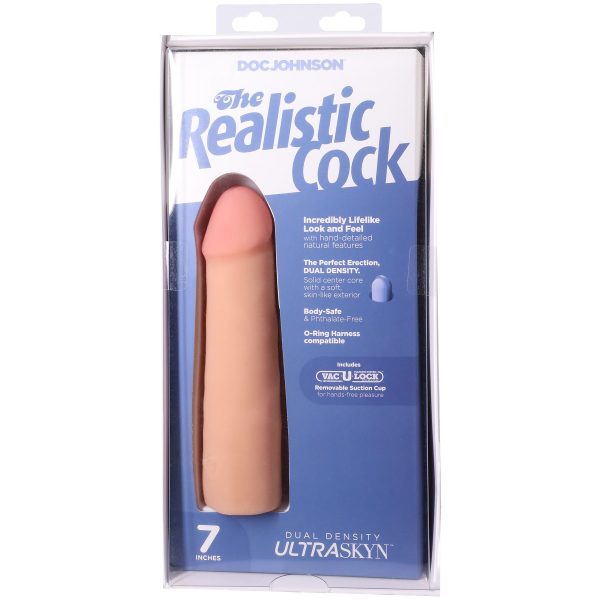 Фаллоимитатор Doc Johnson The Realistic Cock ULTRASKYN - 7 Inch Vanilla