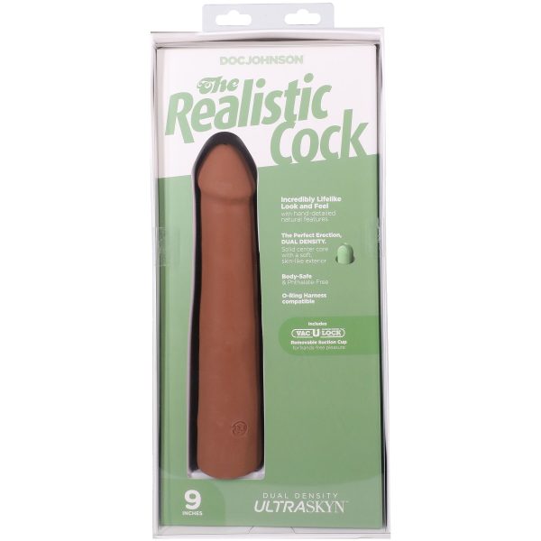 Фаллоимитатор Doc Johnson The Realistic Cock ULTRASKYN - 9 Inch Caramel