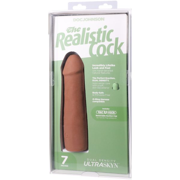 Фаллоимитатор Doc Johnson The Realistic Cock ULTRASKYN - 7 Inch Caramel