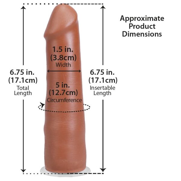 Фаллоимитатор Doc Johnson The Realistic Cock ULTRASKYN - 7 Inch Caramel