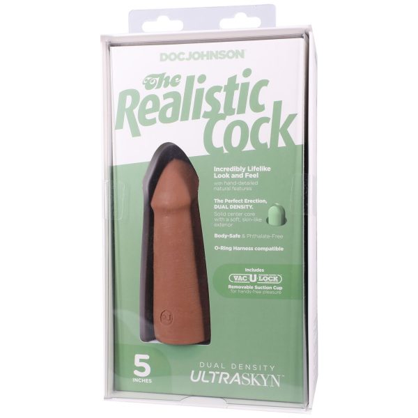 Фаллоимитатор Doc Johnson The Realistic Cock ULTRASKYN - 5 Inch Caramel