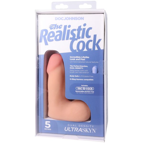 Фаллоимитатор Doc Johnson The Realistic Cock ULTRASKYN - 5 Inch with Balls Vanilla