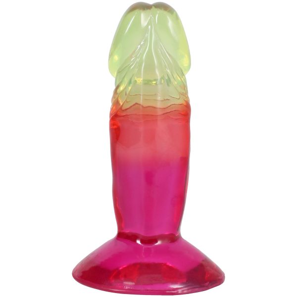 Фаллоимитатор Doc Johnson Crystal Jellies - 4.5 Inch Classic Dong - Rainbow