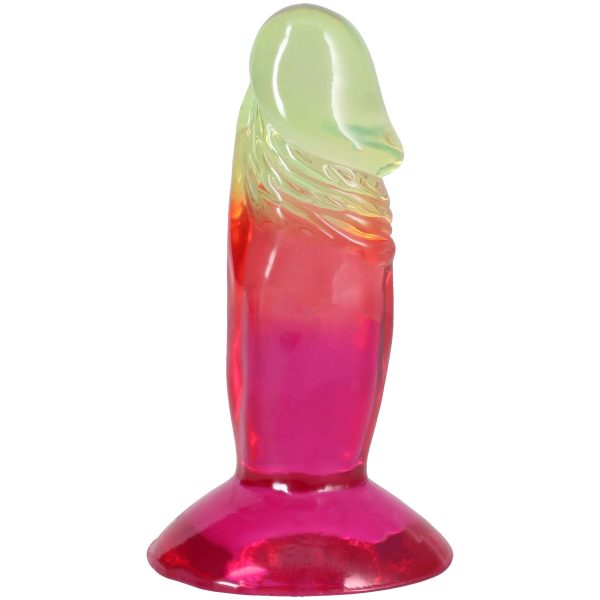 Фаллоимитатор Doc Johnson Crystal Jellies - 4.5 Inch Classic Dong - Rainbow
