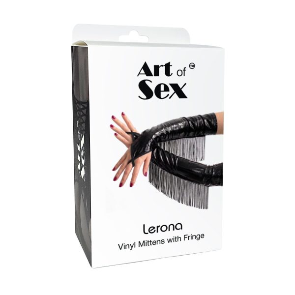 Виниловые митенки Art of Sex - Lerona, размер цвет черный