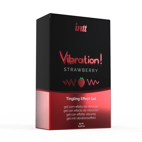 Рідкий вібратор Intt Vibration Strawberry (15 мл) (м'яте паковання!!!)