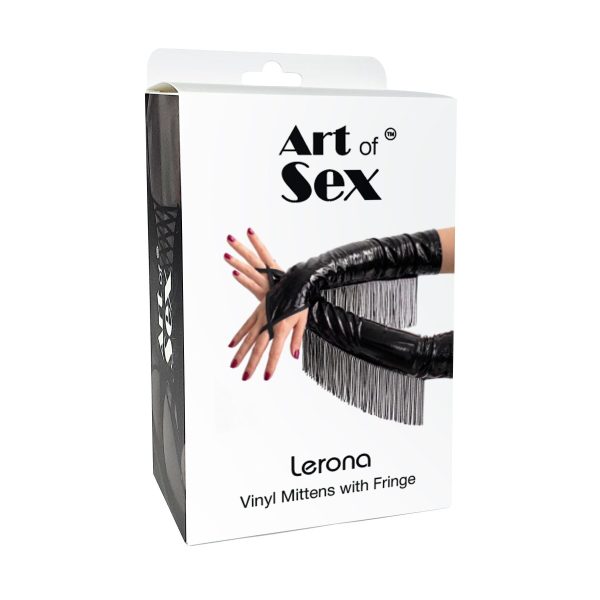 Виниловые митенки Art of Sex - Lerona, размер цвет черный