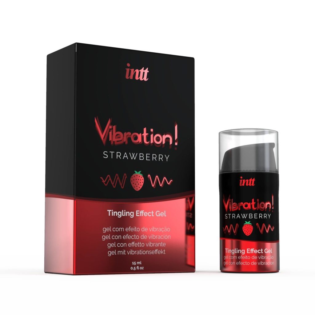 Рідкий вібратор Intt Vibration Strawberry (15 мл) (м'яте паковання!!!)