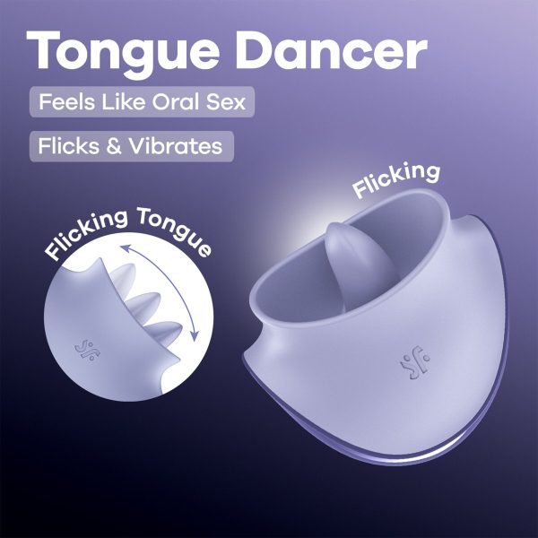 Вібростимулятор для клітора Satisfyer Tongue Dancer з язичком