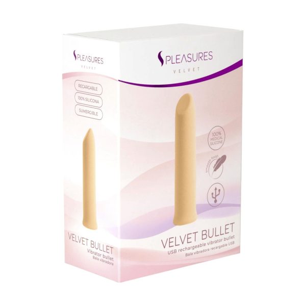 Вибропуля Pleasures Velvet Bullet Peach