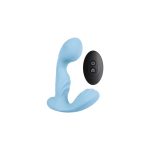 Вибромассажер простаты Pleasures Premium FUZZY, бирюзовый, с рельефом, 10 режимов вибрации