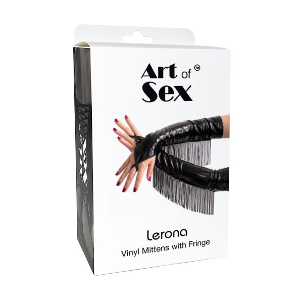 Виниловые митенки Art of Sex - Lerona, размер цвет черный