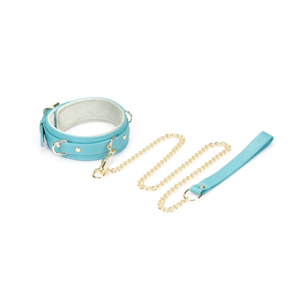 Нашийник з повідцем Liebe Seele Lamb Leather Collar with Velvet Lining