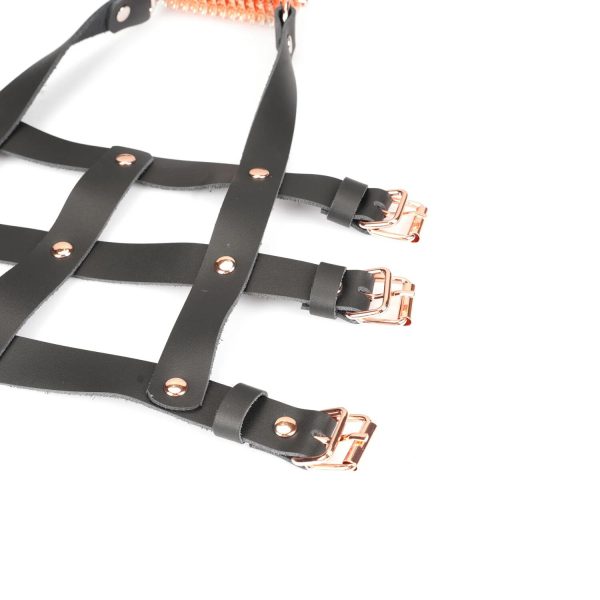 Шкіряна портупея для гомілкостопу зі шпорамиLiebe Seele Leather High Heel Ankle Harness