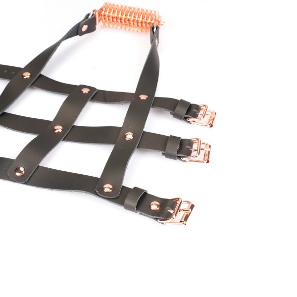 Шкіряна портупея для гомілкостопу зі шпорамиLiebe Seele Leather High Heel Ankle Harness