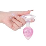 Анальна пробка Liebe Seele Heart-shaped Crystal Anal Plug - Medium