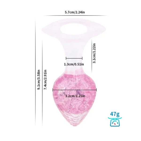 Анальна пробка Liebe Seele Heart-shaped Crystal Anal Plug - Medium
