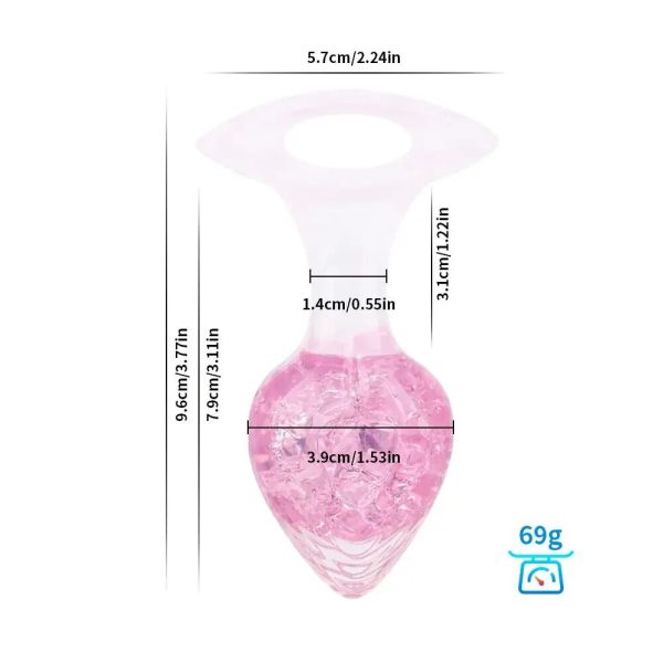 Анальна пробка Liebe Seele Heart-shaped Crystal Anal Plug - Medium